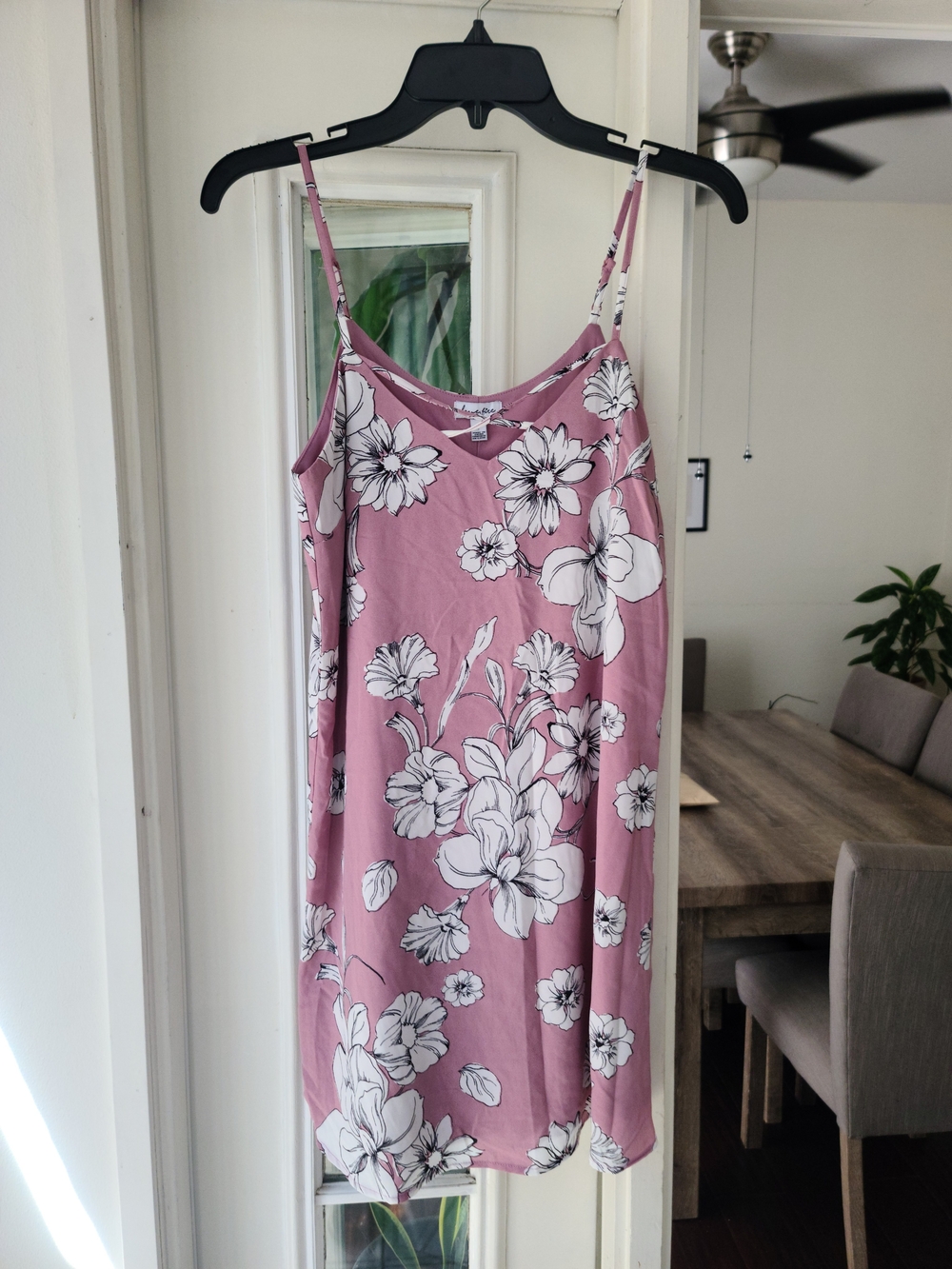 love, Fire Dusty Rose Floral Slip Dress
